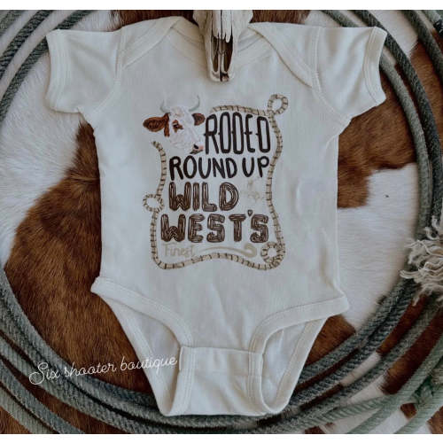 Wild West baby onesie