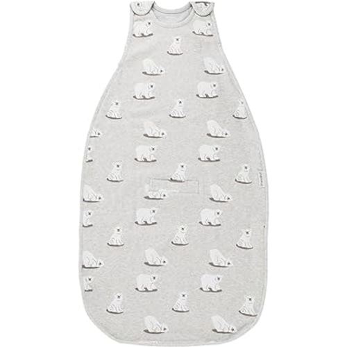 Woolino 4 Season Sleep Sack - Ultimate Merino Wool and Organic Cotton Sleeping Bag - Two-Way Zipper Adjustable Universal Size Sleep Sack for Baby (2-24 Months) - Polar Bear