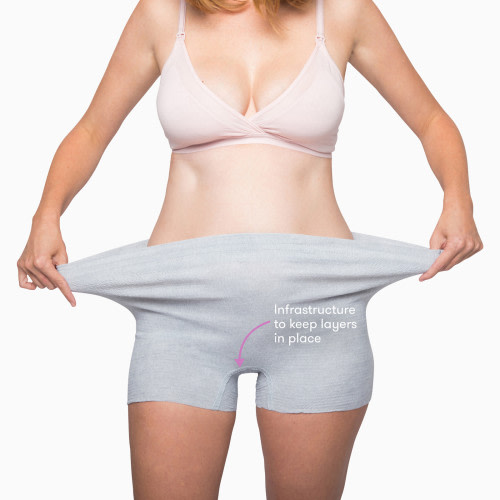 Disposable Boyshort Postpartum Underwear - Gray