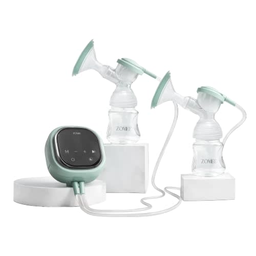 Zomee Z2 Double Electric Breast Pump – with Expression, Massage, and 2-Phase Modes - Hospital Grade Rechargeable, Portable, Hands Free Wearable Breast Pump