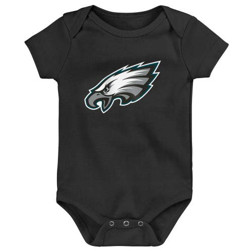Newborn Outerstuff Black Philadelphia Eagles Primary Logo Bodysuit