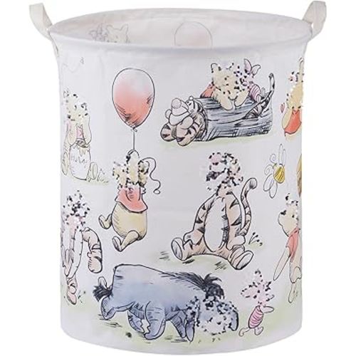 Bear Storage Basket,Nursery Large Hamper Canvas Laundry Basket Foldable With Waterproof Pe Coating,For Kids Boys And Girls, Bathroom, Bedroom, Clothes,Toy Bin