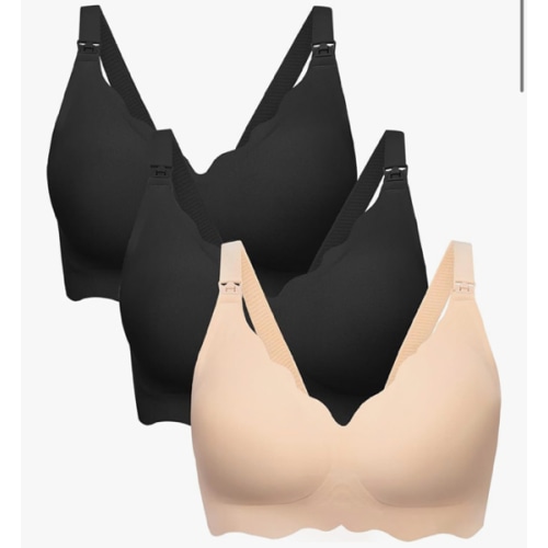 Angelhood Nursing Bras for Breastfeeding Ultra Comfort Seamless Maternity Bra Pack Wireless Pregnancy Bralette Bra Extender