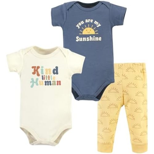 Hudson Baby Unisex Cotton Bodysuit and Pant Set