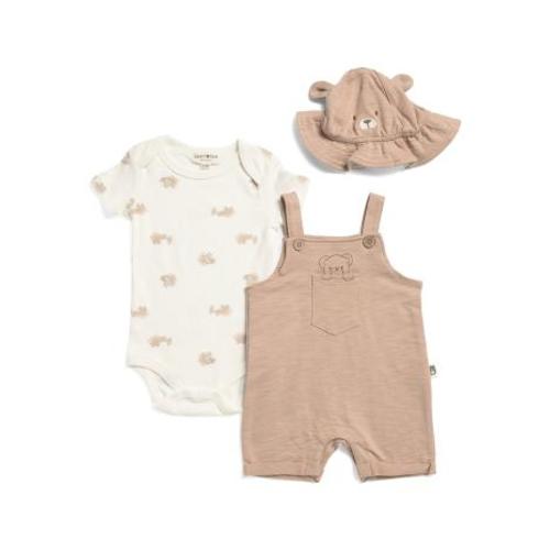 Newborn Boys 3pc French Terry Bears Shortall Set With Hat | Kids & Baby | TJ Maxx