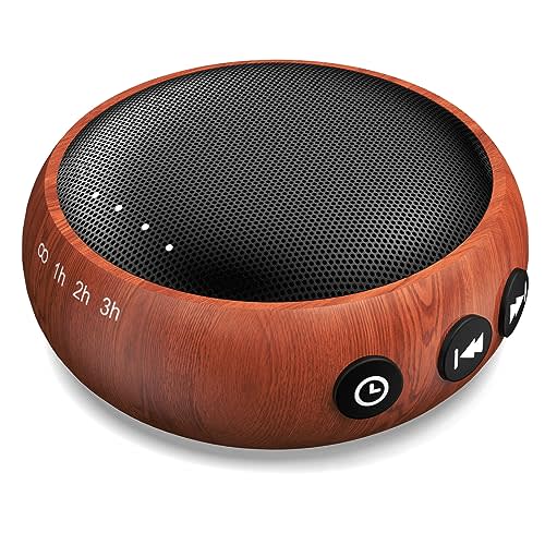Sound Machine Small White Noise Machine with 30 Soothing Sounds Sleep Machine for Baby Kids Adults Natural Sounds Rain Fan Brown Pink Nosie Machine with 36 Volume Levels for Office Home Travel(Wooden)