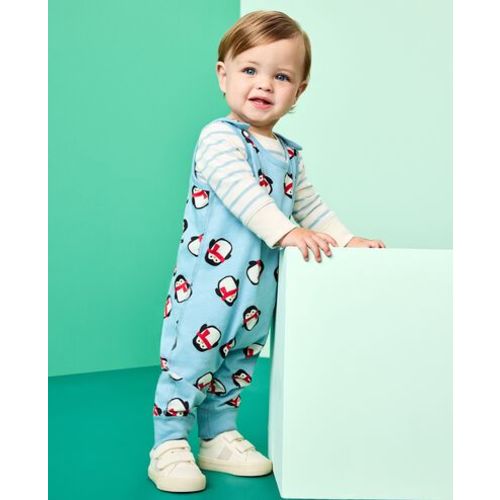 Baby Holiday Long Sleeve T-Shirt & Overalls Set