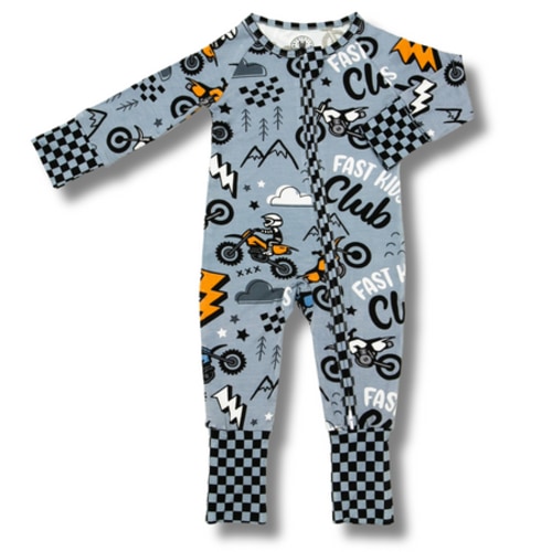 Fast Kids Club Zip Up Pajamas / PREORDER ships Jan 12 - 16