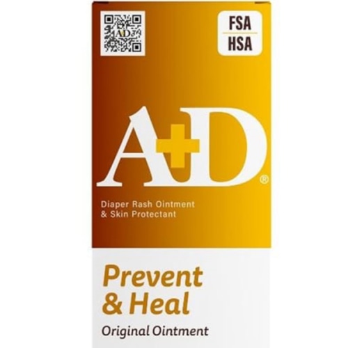 A+D Original Diaper Rash Ointment Prevents & Treats Diaper Rash, Moisturizing Skin Protectant with Vitamins A & D, Healing Skin Ointment for Dry and Cracked Skin 4oz
