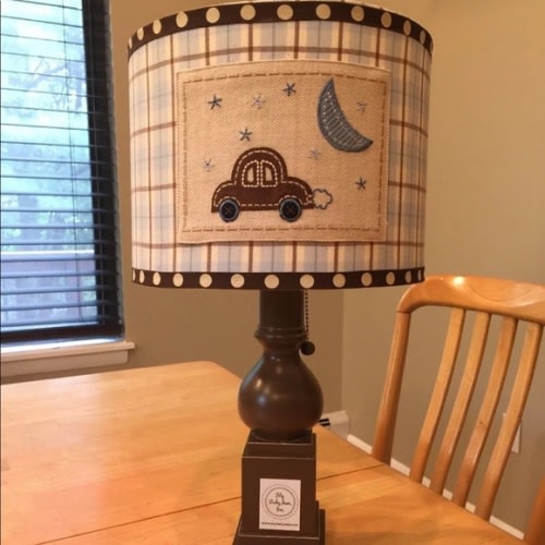 Baby Boy's NurseryRoom Table Vintage Car Wood Lamp