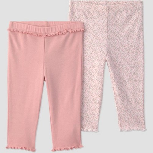 Carter's Just One You® Baby Girls' Pull-On Pants 2pk - Pink Newborn