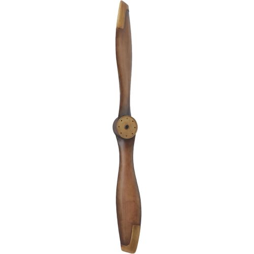 Deco 79 Metal Airplane Propeller Home Wall Decor 2 Blade Wall Sculpture with Aviation Detailing, Wall Art 5" x 2" x 48", Brown