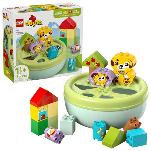 LEGO DUPLO My First Shape Sorter: Puppy House Sensory Toy for Toddlers - Montessori Shape Sorting & Learning Play Set for Boys & Girls, Ages 1.5+ - Educational Gift Idea for Birthdays - 10441