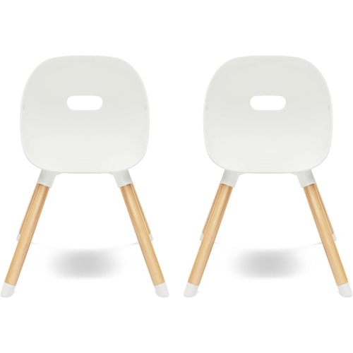 Lalo The Play Chair - Set of 2 Toddler Chairs - Sturdy Bucket Seat - Easy to Clean Kids Chair - 200 lb Weight Capacity - Coconut