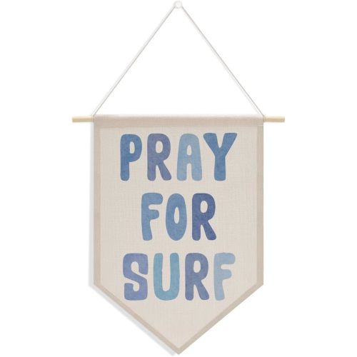 Beach Room Decor, Coastal Banner, Pray for Surf Preppy Wall Decor | Beachy Room Decor Aesthetic, Surfer Hanging Pennant Flag Banner, Dorm Teen Boys Girls Bedroom Decoration Wall Art