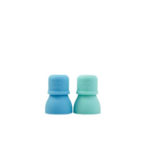 Cherub Baby Food Pouch Spouts Aqua/Mint