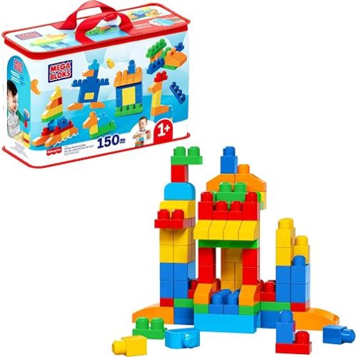 MEGA BLOKS First Builders Deluxe Building Bag Toddler Block Toys Set