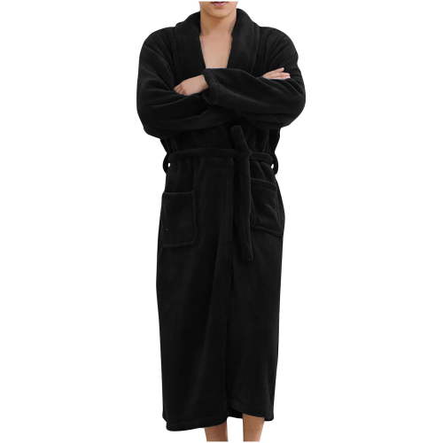 yievot Women's and Men's Plush Soft Robe, Warm, Fleece Flannel Bathrobe Pajamas
