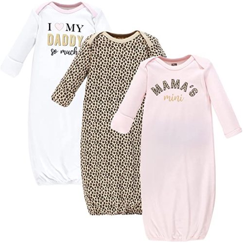 Hudson Baby Baby Girls' Cotton Gowns - 0-6 Months