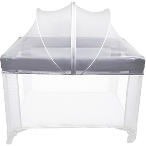 Mosquito Net Cover for Pack N Play, Netting Cover with 2-Way Zipper, Keep Cats Out, for Baby Playpen, Portable Playard, White
