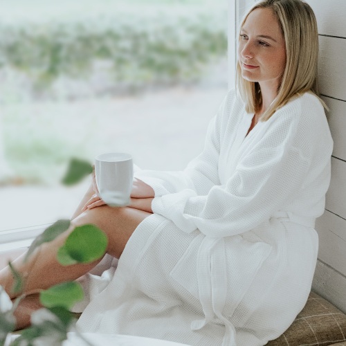 Bamboo Waffle Knit Robe (Unisex)