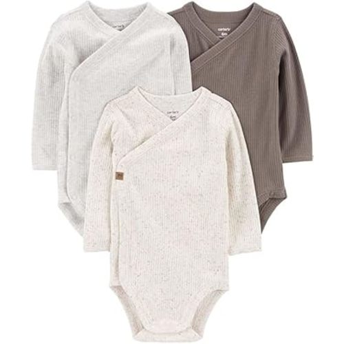 Carter's Baby Boys' 3-Pack Side-Snap Bodysuits (Newborn, Assort)
