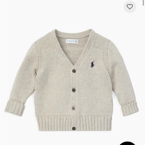 Polo Ralph Lauren Baby Boy's Combed Cotton Button-Front Cardigan | Saks Fifth Avenue