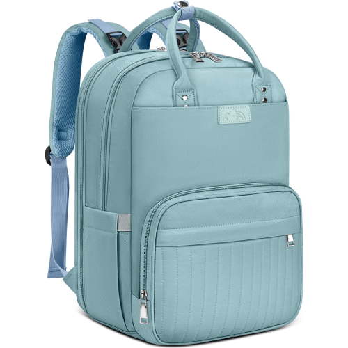 Diaper Bag Backpack Portable Waterproof Multifunction Baby Diaper Bag with Changing Pad Stroller Straps Backpack for Moms Dads Travel,Light Green