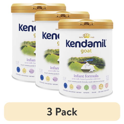 (3 pack) Kendamil Goat Infant Formula Powder, 28.2oz Canister, European Whole A2 Milk with HMOs, Prebiotics, No Palm Oil, No Soy, with Dha