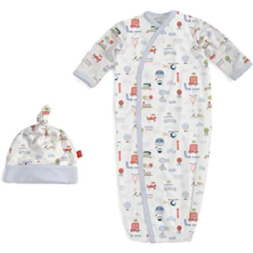 Magnificent Baby Baby Magnetic Modal 2 Piece Gown and Hat Set