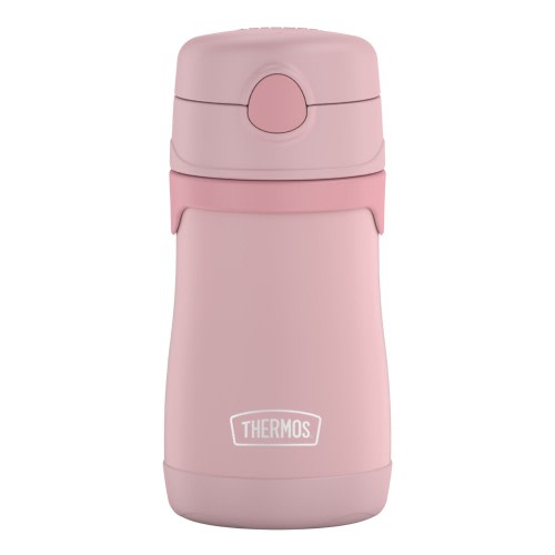 Thermos Stainless Steel Vacuum Insulated Drink Bottle With Straw Rose 290ml