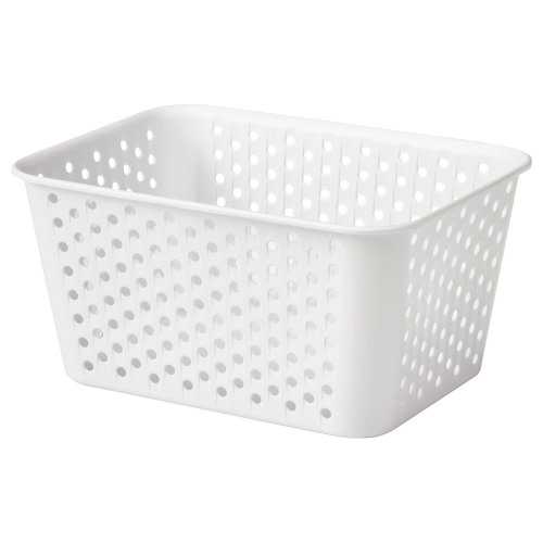 PLOGSVÄNG Storage basket - white 6x7 ¾x4 "