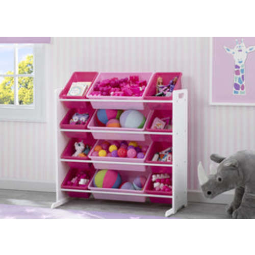 Kids Toy Storage Organizer with 12 Plastic Bins