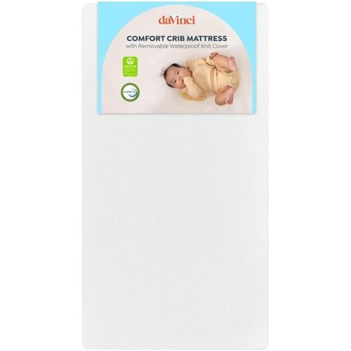 Davinci Comfort Crib Mattress, Firm Support, Lightweight, Removable Cover, Greenguard Gold Certified, CertiPUR-US® Certified