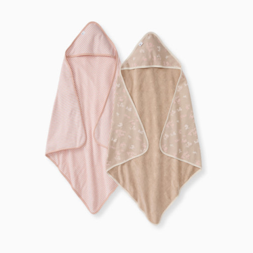 Organic Hooded Towels (2-Pack) - Whimsical Floral