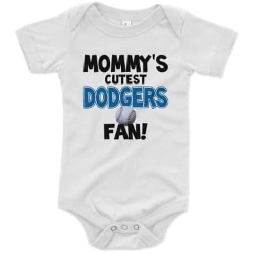 NanyCrafts Baby's Mommy's Cutest Dodgers Fan Bodysuit, Baby Dodgers Fan