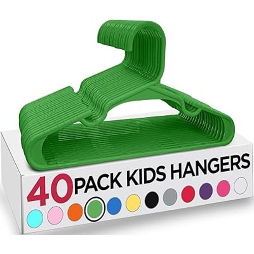 Utopia Home 40 Pack Kids Hangers - 11.5 Inch Plastic Baby Hangers