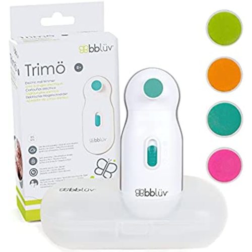 bblüv - Trimö - Baby Nail Trimmer Electric - Baby Nail File for Newborn and Toddler (0 to 12 Months+), Gentle and Quiet Fingernail and Toenail Clippers, Original Trimo Kit (Pack of 1)