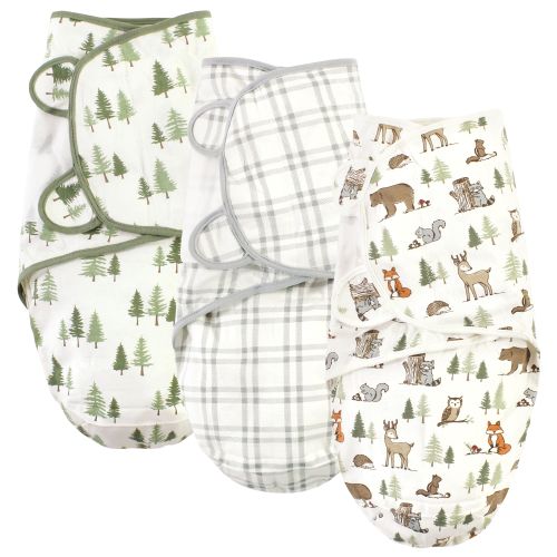 Hudson Baby Cotton Swaddle Wrap, Forest Animals - Forest Animals - 0-3 Months