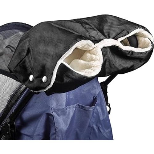 Stroller Hand Muff, Thick Gloves Anti-Freeze, Hand Warmer Muff with Fleece, Waterproof, Windproof, Universal Size for Pushchairs