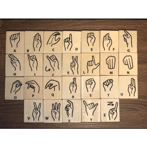 ASL Wooden Alphabet