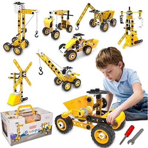 HOMETTER STEM Building Toys, 10 in 1 Construction Set for Preschool Kids, Educational Creative Games Holiday Idea Gift for 5+ Years Old, Stem Activities for Kids Ages 4-8 5-7 6-8 Boy Birthday Gifts