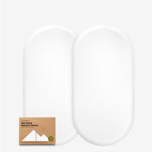 2-Pack Baby Bassinet Sheets Girl, Boy - 33x17 Viscose Derived from Bamboo Bedside Mattress Fitted Bassinet Sheets, Compatible with Halo Bassinest Swivel Sleeper, Baby Delight, Graco (Sage)