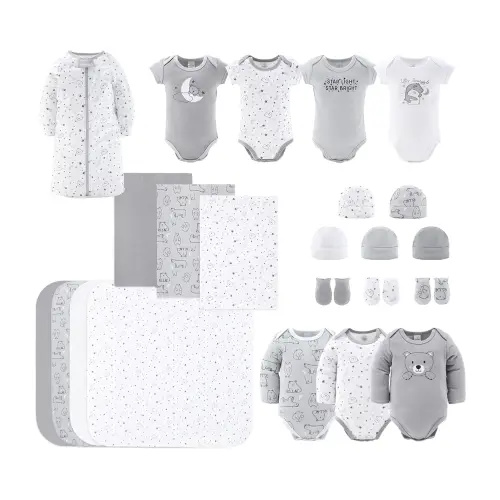 The Peanutshell 0-3m Celestial Bears Baby Unisex 23-pc. Baby Clothing Set