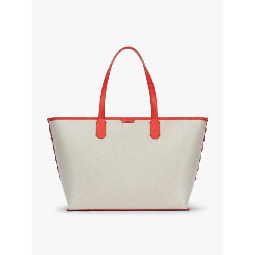 Colette 15" Canvas Laptop Tote - NATURAL TOMATO