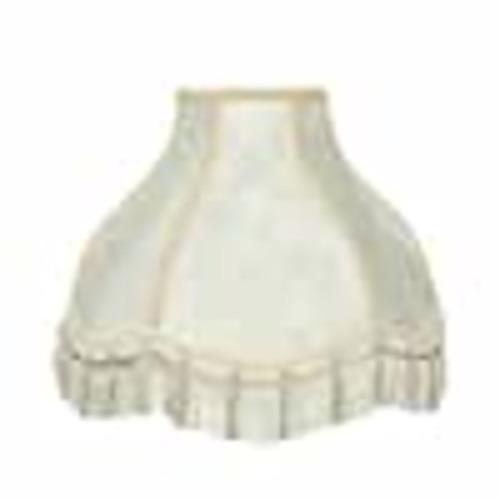 Aspen Creative Corporation 13 in. x 9.5 in. Ivory and Fringe Scallop Bell Lamp Shade 30331
