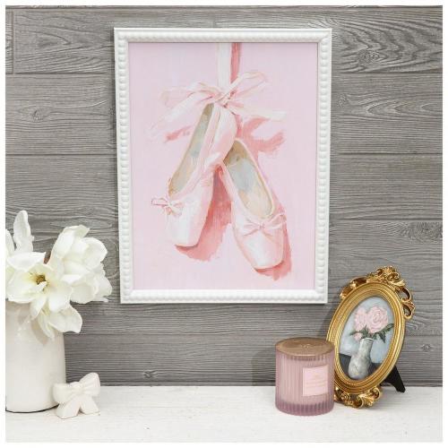 Pink Pointe Shoes Wood Wall Decor
