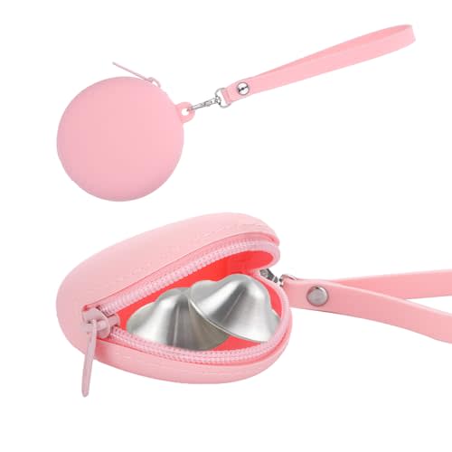 Silicone Case for Silver Nursing Cups, Pink Reusable Silver Nipple Shield Holder for 16-28mm Silver Nipple Covers Breastfeeding, Portable Storage Box for Breast Feeding Nipple Shield Carry