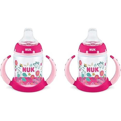 NUK Learner Cup, 5oz, 2-Pack, Flowers – BPA Free, Spill Proof Sippy Cup
