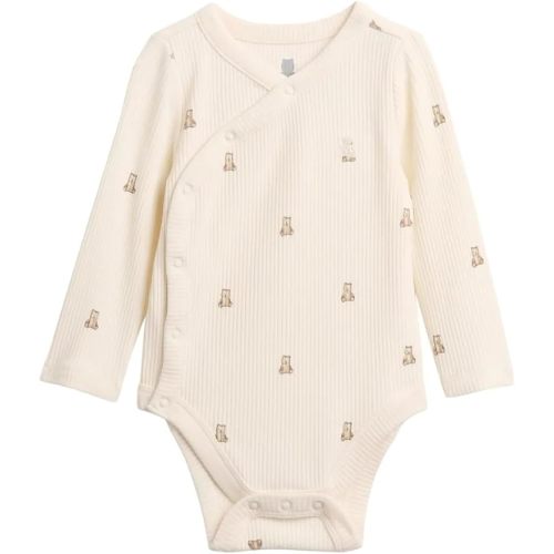 GAP Unisex Baby Long Sleeve Kimono Bodysuit